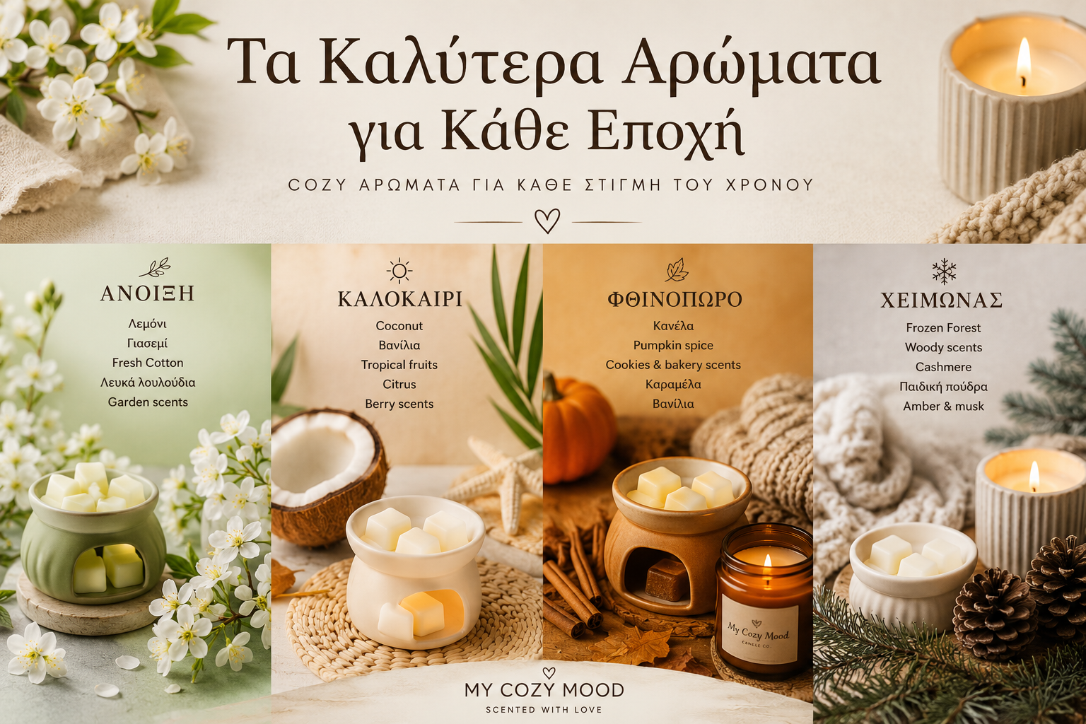 Τα Καλύτερα Αρώματα για Κάθε Εποχή 🌸☀️🍂❄️