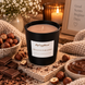 MyCozyMood Praline Paradise – Αρωματικό Κερί Σόγιας | Μαύρο Ματ Ποτήρι